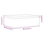 Casa si Gradina - Mobilier - Organizare si depozitare - Cutii depozitare - Cutie din lemn cu capac negru 40x30x13 cm lemn masiv de pin - Infinity.ro