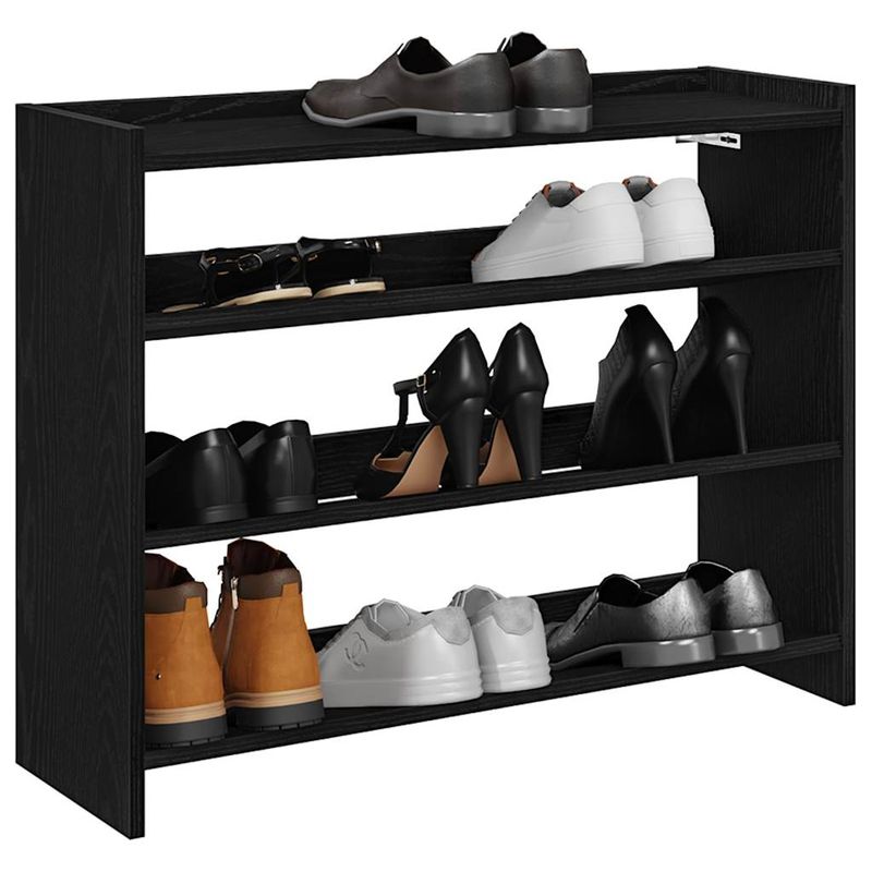 Casa si Gradina - Mobilier - Organizare si depozitare - Organizator incaltaminte - Pantofar, negru, 80x25x61,5 cm, lemn prelucrat, lăţime 80 cm, înălțime 62 cm - Infinity.ro