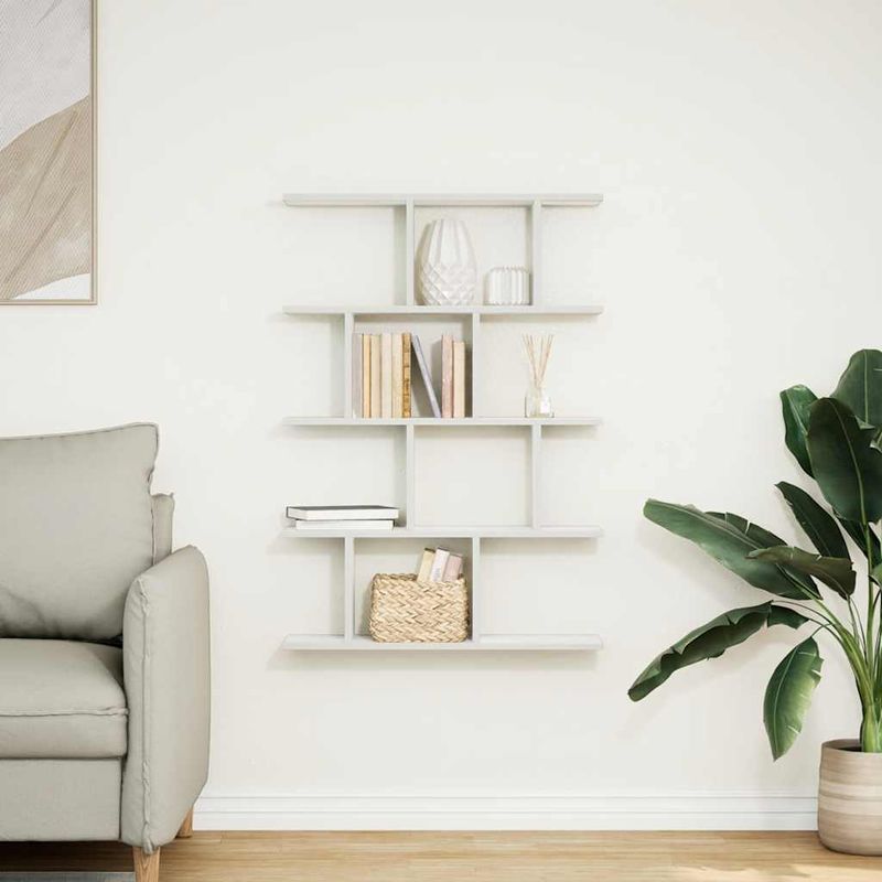 Casa si Gradina - Mobilier - Biblioteci si rafturi - Rafturi - Raft cubic de perete cu 12 compartimente alb lemn prelucrat - Infinity.ro