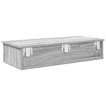 Casa si Gradina - Mobilier - Biblioteci si rafturi - Rafturi - Raft de perete cu sertare gri Sonoma 80x31x17 cm Lemn prelucrat, mărime 80x34x17 cm - Infinity.ro