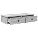 Casa si Gradina - Mobilier - Biblioteci si rafturi - Rafturi - Raft de perete cu sertare gri Sonoma 80x31x17 cm Lemn prelucrat, mărime 80x34x17 cm - Infinity.ro
