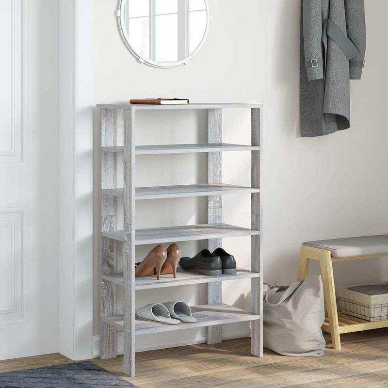 Casa si Gradina - Mobilier - Organizare si depozitare - Organizator incaltaminte - Pantofar, gri sonoma, 61x32x105 cm, lemn compozit - Infinity.ro