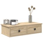Casa si Gradina - Mobilier - Biblioteci si rafturi - Rafturi - Raft de perete cu sertare Stejar Sonoma lemn prelucrat, mărime 60x28x15 cm - Infinity.ro