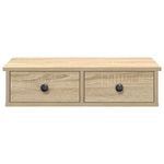 Casa si Gradina - Mobilier - Biblioteci si rafturi - Rafturi - Raft de perete cu sertare Stejar Sonoma lemn prelucrat, mărime 60x28x15 cm - Infinity.ro