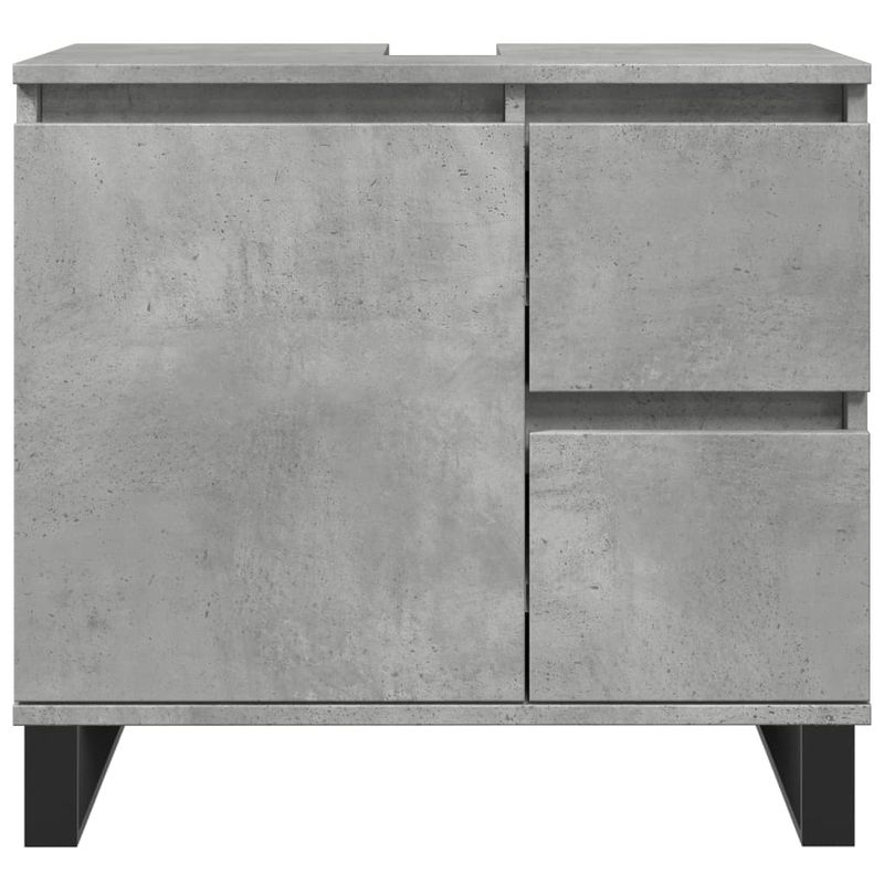 Casa si Gradina - Mobilier - Seturi de mobilier - Seturi baie - Dulap de chiuveta baie, gri beton, 65x33x60 cm, lemn prelucrat - Infinity.ro