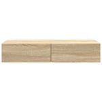 Casa si Gradina - Mobilier - Biblioteci si rafturi - Rafturi - Raft de perete cu sertare Stejar Sonoma lemn prelucrat, mărime 100x36x19 cm - Infinity.ro