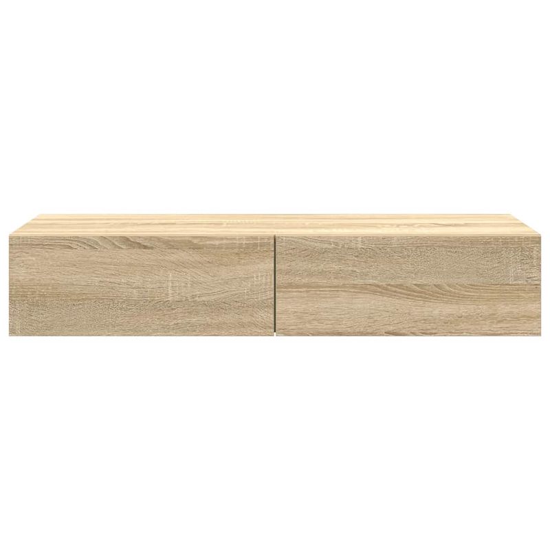 Casa si Gradina - Mobilier - Biblioteci si rafturi - Rafturi - Raft de perete cu sertare Stejar Sonoma lemn prelucrat, mărime 100x36x19 cm - Infinity.ro