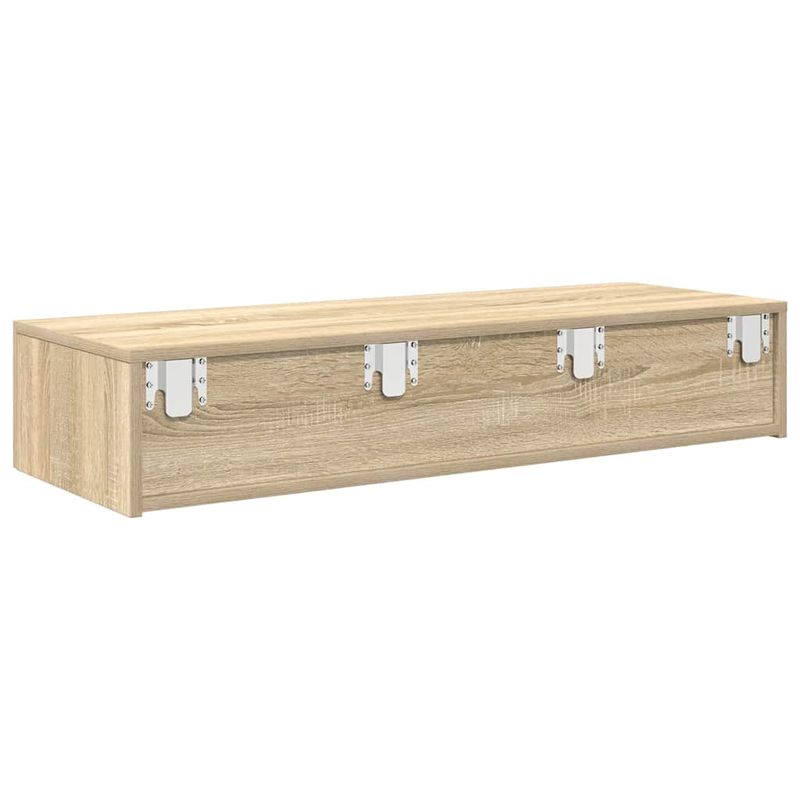 Casa si Gradina - Mobilier - Biblioteci si rafturi - Rafturi - Raft de perete cu sertare Stejar Sonoma lemn prelucrat, mărime 100x36x19 cm - Infinity.ro