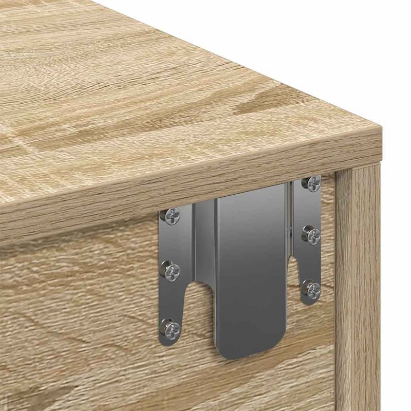 Casa si Gradina - Mobilier - Biblioteci si rafturi - Rafturi - Raft de perete cu sertare Stejar Sonoma lemn prelucrat, mărime 100x36x19 cm - Infinity.ro