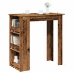 Casa si Gradina - Mobilier - Mese si birouri - Mese bucatarie si dining - Masa de bar cu raft de depozitare, Lemn vechi, 102x50x103,5 cm - Infinity.ro