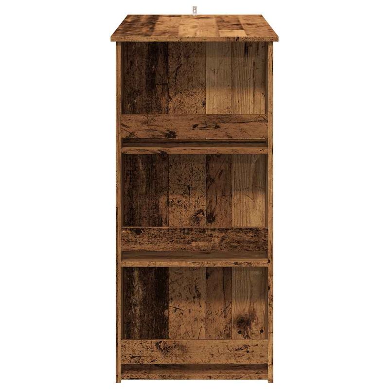 Casa si Gradina - Mobilier - Mese si birouri - Mese bucatarie si dining - Masa de bar cu raft de depozitare, Lemn vechi, 102x50x103,5 cm - Infinity.ro