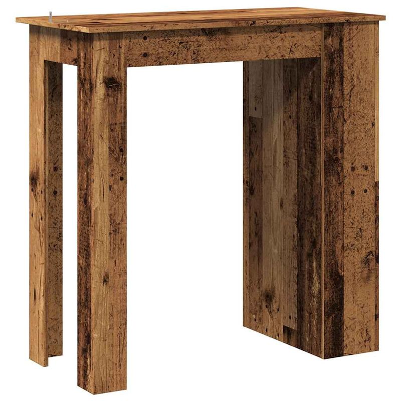 Casa si Gradina - Mobilier - Mese si birouri - Mese bucatarie si dining - Masa de bar cu raft de depozitare, Lemn vechi, 102x50x103,5 cm - Infinity.ro