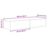 Casa si Gradina - Mobilier - Biblioteci si rafturi - Rafturi - Raft de perete cu sertare Stejar Sonoma lemn prelucrat, mărime 100x36x19 cm - Infinity.ro
