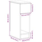 Casa si Gradina - Mobilier - Comode si corpuri - Noptiere - Noptiera cu sertar stejar negru 20x36x60 cm - Infinity.ro
