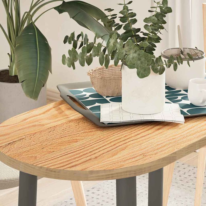Casa si Gradina - Mobilier - Feronerie si accesorii mobila - Blat de masa 80x40x2 cm lemn masiv de stejar oval - Infinity.ro