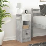 Casa si Gradina - Mobilier - Comode si corpuri - Noptiere - Noptiera cu sertar gri beton 25x31x66 cm - Infinity.ro