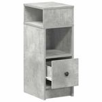 Casa si Gradina - Mobilier - Comode si corpuri - Noptiere - Noptiera cu sertar gri beton 25x31x66 cm - Infinity.ro