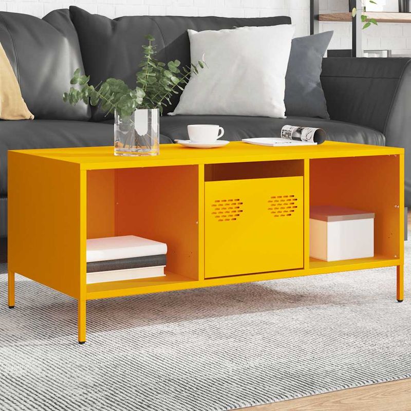 Casa si Gradina - Mobilier - Mese si birouri - Masute de cafea - Masuta de cafea galben mustar otel laminat la rece - Infinity.ro