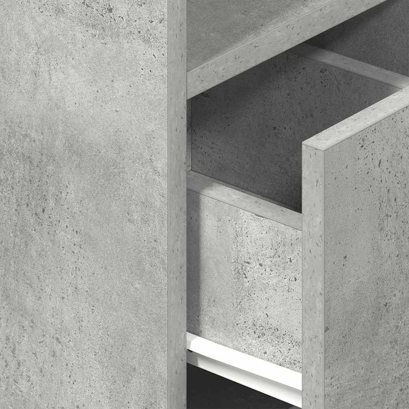 Casa si Gradina - Mobilier - Comode si corpuri - Noptiere - Noptiera cu sertar gri beton 25x31x66 cm - Infinity.ro