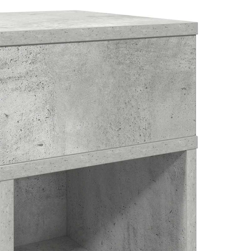 Casa si Gradina - Mobilier - Comode si corpuri - Noptiere - Noptiera cu sertar gri beton 25x31x66 cm - Infinity.ro