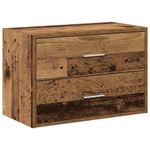 Casa si Gradina - Mobilier - Comode si corpuri - Comode - Dulap cu 2 sertare Lemn vechi 60x31x40 cm Lemn prelucrat - Infinity.ro