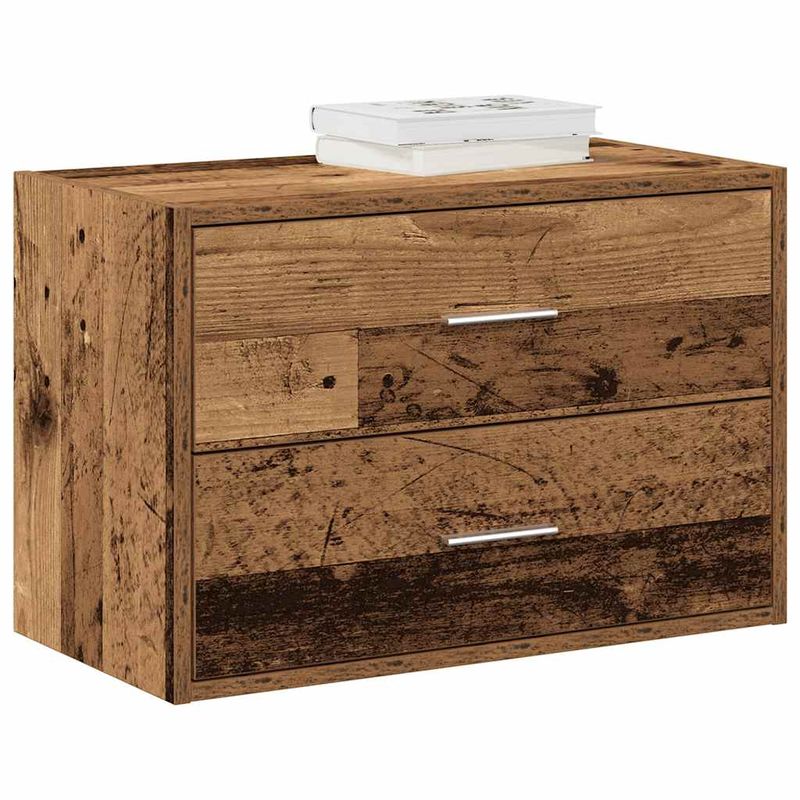 Casa si Gradina - Mobilier - Comode si corpuri - Comode - Dulap cu 2 sertare Lemn vechi 60x31x40 cm Lemn prelucrat - Infinity.ro