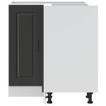 Casa si Gradina - Mobilier - Comode si corpuri - Corpuri bucatarie - Dulap de baza pe colt de bucatarie „Porto” Negru lemn prelucrat - Infinity.ro