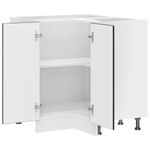 Casa si Gradina - Mobilier - Comode si corpuri - Corpuri bucatarie - Dulap de baza pe colt de bucatarie „Porto” Negru lemn prelucrat - Infinity.ro