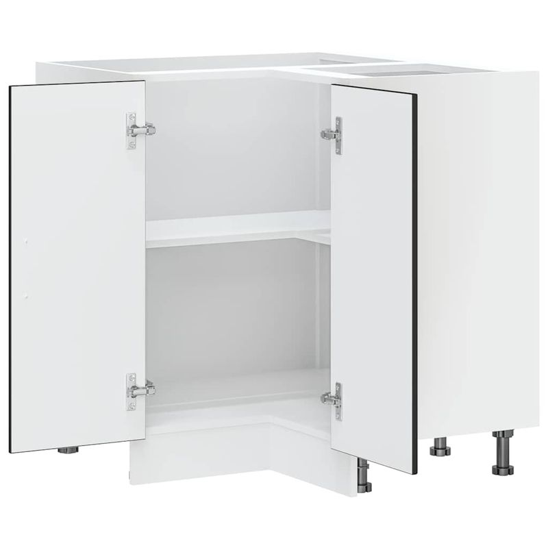 Casa si Gradina - Mobilier - Comode si corpuri - Corpuri bucatarie - Dulap de baza pe colt de bucatarie „Porto” Negru lemn prelucrat - Infinity.ro