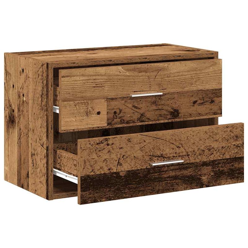 Casa si Gradina - Mobilier - Comode si corpuri - Comode - Dulap cu 2 sertare Lemn vechi 60x31x40 cm Lemn prelucrat - Infinity.ro