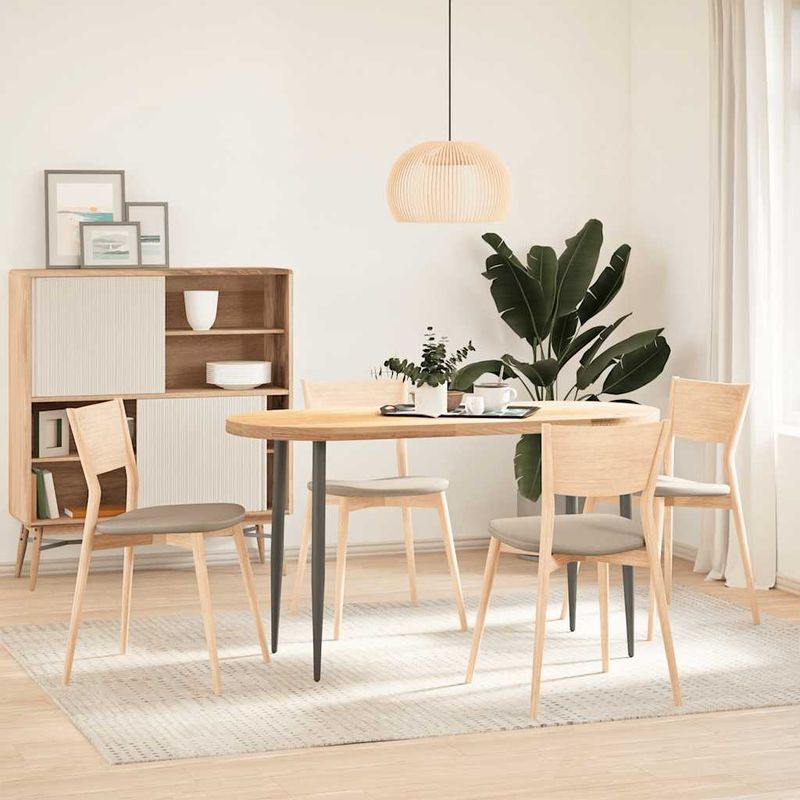 Casa si Gradina - Mobilier - Feronerie si accesorii mobila - Blat de masa 140x60x4 cm lemn masiv de stejar oval - Infinity.ro