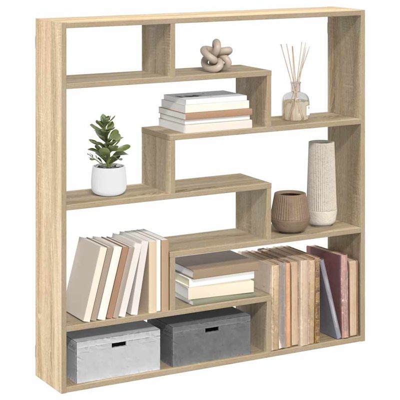 Casa si Gradina - Mobilier - Biblioteci si rafturi - Rafturi - Raft cubic perete 7 compartimente stejar sonoma lemn prelucrat - Infinity.ro