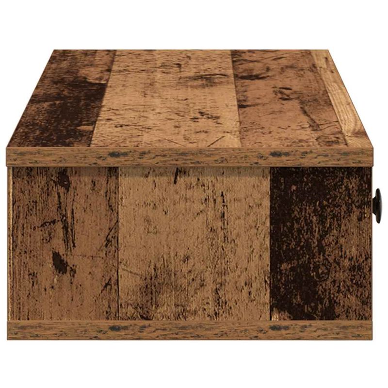 Casa si Gradina - Mobilier - Biblioteci si rafturi - Rafturi - Raft de perete cu sertare Lemn vechi 60x25x15 cm Lemn prelucrat - Infinity.ro