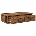Casa si Gradina - Mobilier - Biblioteci si rafturi - Rafturi - Raft de perete cu sertare Lemn vechi 60x25x15 cm Lemn prelucrat - Infinity.ro