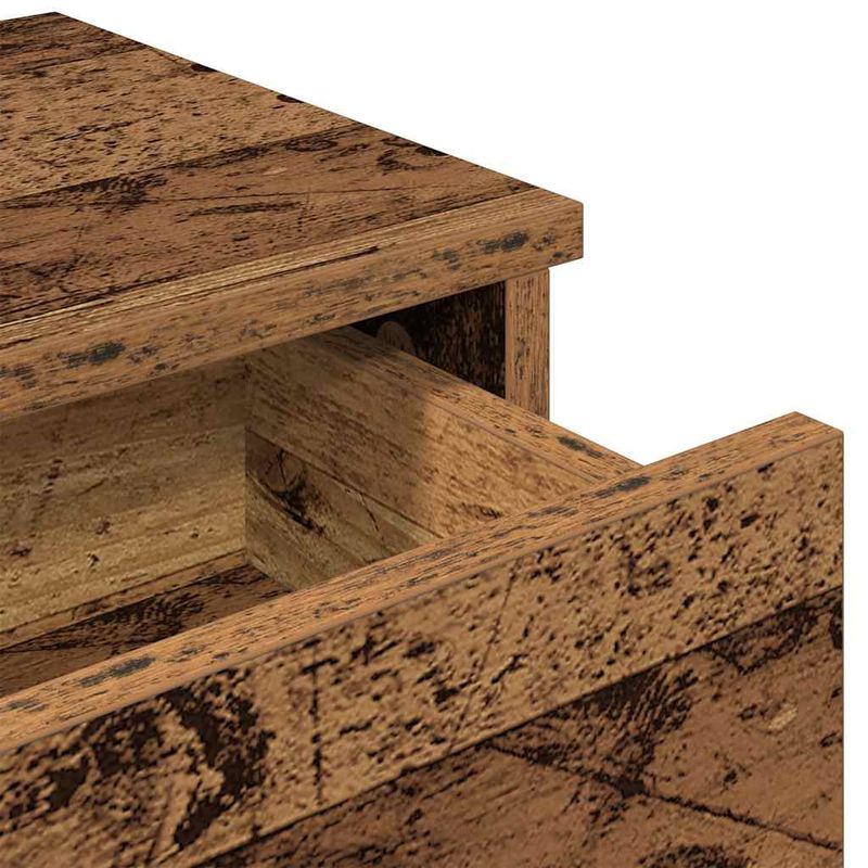 Casa si Gradina - Mobilier - Biblioteci si rafturi - Rafturi - Raft de perete cu sertare Lemn vechi 60x25x15 cm Lemn prelucrat - Infinity.ro