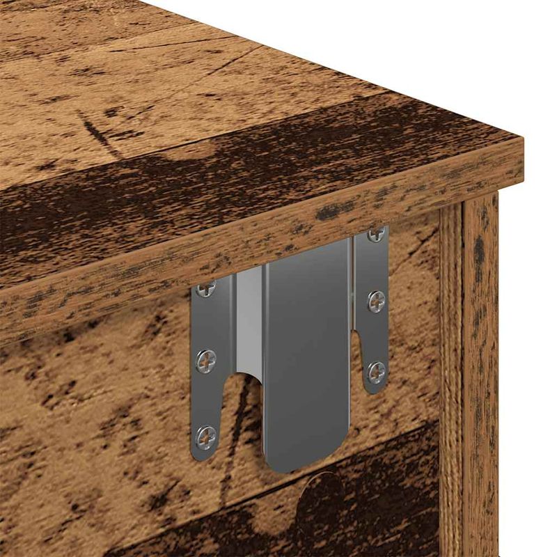 Casa si Gradina - Mobilier - Biblioteci si rafturi - Rafturi - Raft de perete cu sertare Lemn vechi 60x25x15 cm Lemn prelucrat - Infinity.ro