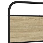 Casa si Gradina - Mobilier - Paturi si accesorii - Paturi - Cadru de pat fara saltea 160x200 cm Lemn derivat stejar Sonoma, model cu tăblie de cap și tăblie de picioare joasă - Infinity.ro