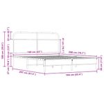 Casa si Gradina - Mobilier - Paturi si accesorii - Paturi - Cadru de pat fara saltea 160x200 cm Lemn derivat stejar Sonoma, model cu tăblie de cap și tăblie de picioare joasă - Infinity.ro