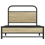 Casa si Gradina - Mobilier - Paturi si accesorii - Paturi - Cadru de pat fara saltea 107x203 cm Lemn derivat stejar Sonoma - Infinity.ro