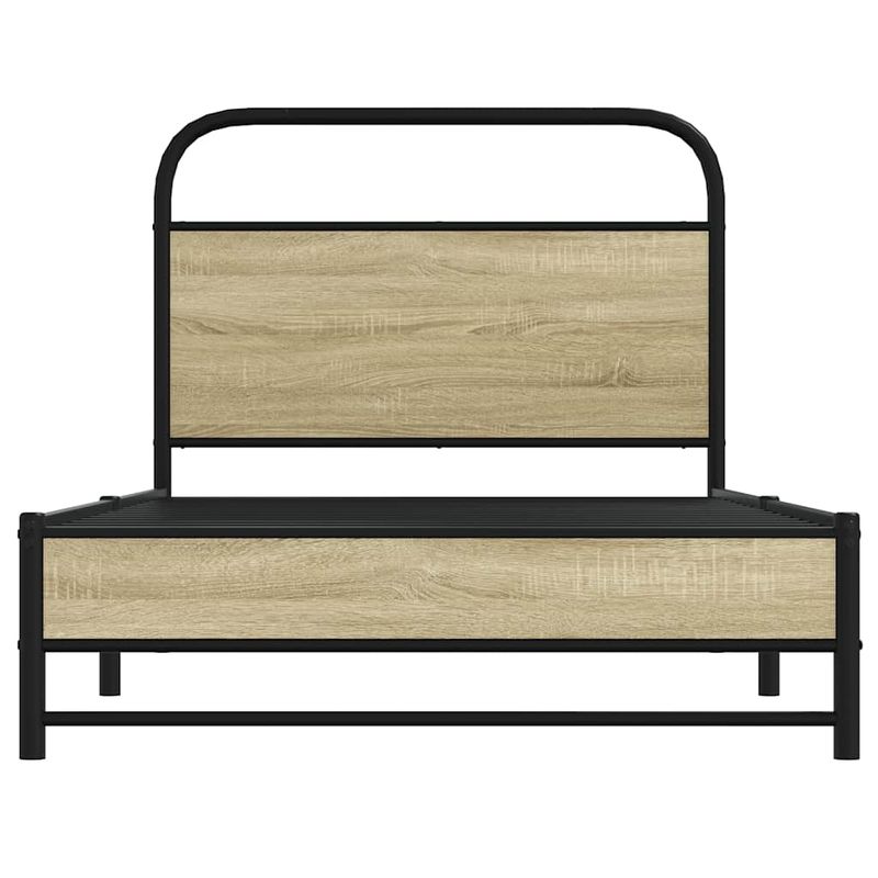 Casa si Gradina - Mobilier - Paturi si accesorii - Paturi - Cadru de pat fara saltea 107x203 cm Lemn derivat stejar Sonoma - Infinity.ro