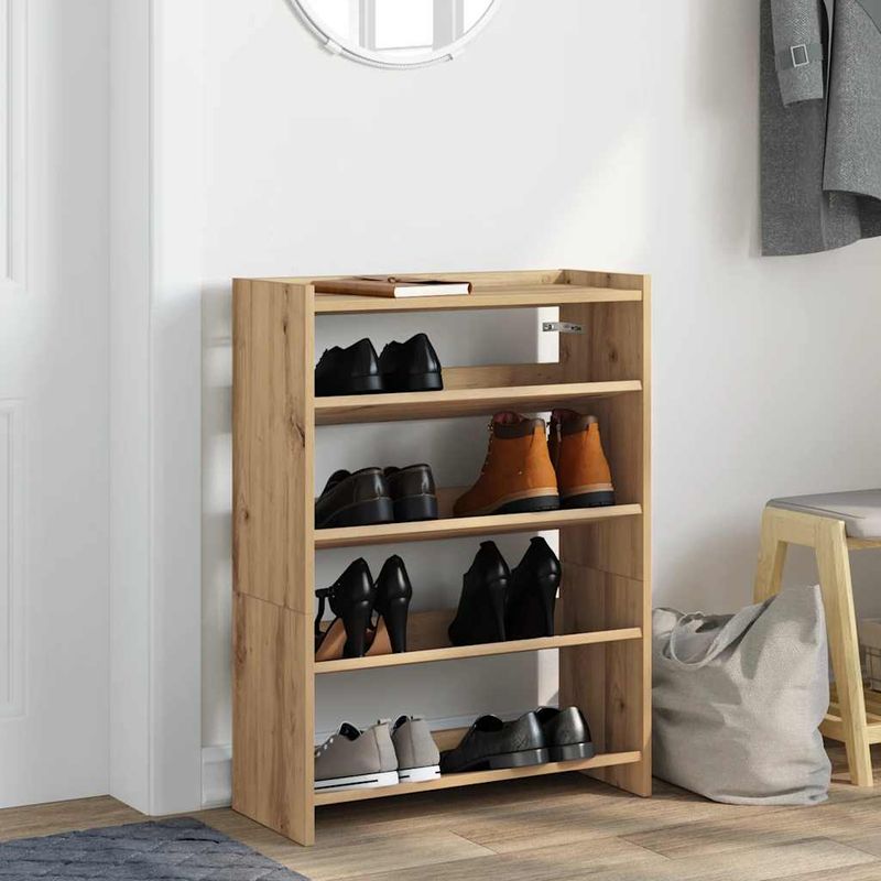 Casa si Gradina - Mobilier - Organizare si depozitare - Organizator incaltaminte - Pantofar, stejar artizanal, 80x25x61,5 cm lemn prelucrat, lăţime 60 cm, înălțime 81 cm - Infinity.ro