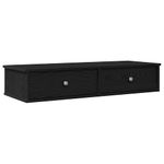 Casa si Gradina - Mobilier - Biblioteci si rafturi - Rafturi - Raft de perete cu sertare negru 100x37,5x19 cm lemn prelucrat - Infinity.ro