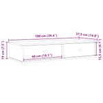 Casa si Gradina - Mobilier - Biblioteci si rafturi - Rafturi - Raft de perete cu sertare negru 100x37,5x19 cm lemn prelucrat - Infinity.ro