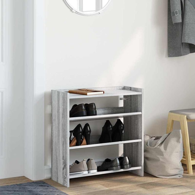 Casa si Gradina - Mobilier - Organizare si depozitare - Organizator incaltaminte - Pantofar, gri sonoma, 60x25x62 cm, lemn compozit - Infinity.ro