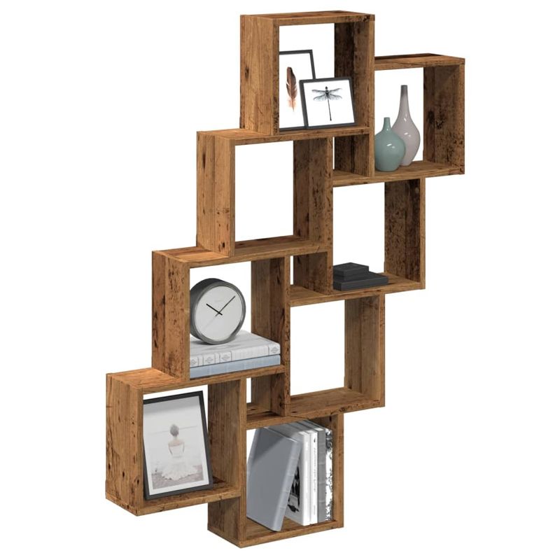 Casa si Gradina - Mobilier - Biblioteci si rafturi - Rafturi - Raft de perete cub, lemn vechi, 90x15x119,5 cm, lemn prelucrat - Infinity.ro