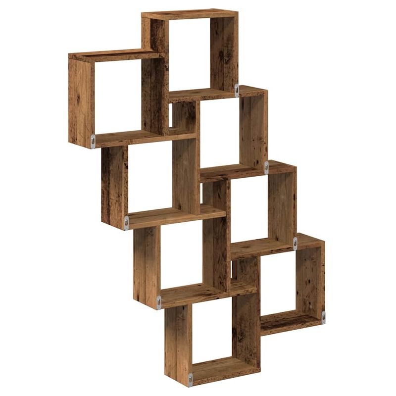 Casa si Gradina - Mobilier - Biblioteci si rafturi - Rafturi - Raft de perete cub, lemn vechi, 90x15x119,5 cm, lemn prelucrat - Infinity.ro