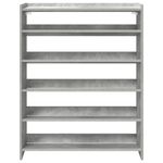 Casa si Gradina - Mobilier - Organizare si depozitare - Organizator incaltaminte - Pantofar, gri beton, 80x25x100 cm, lemn prelucrat - Infinity.ro