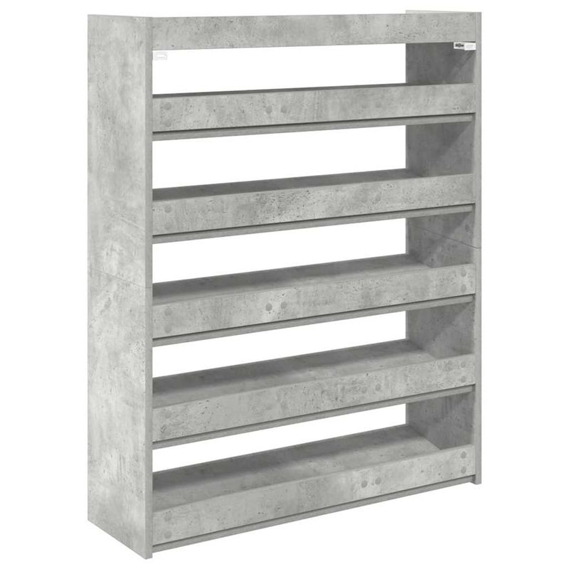 Casa si Gradina - Mobilier - Organizare si depozitare - Organizator incaltaminte - Pantofar, gri beton, 80x25x100 cm, lemn prelucrat - Infinity.ro