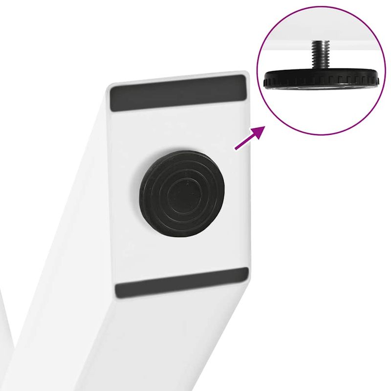 Casa si Gradina - Mobilier - Feronerie si accesorii mobila - Picioare masuta cafea in forma de X, 2 buc alb 60x(42-43)cm otel, mărime 60x(42-43) cm (40 mm) - Infinity.ro