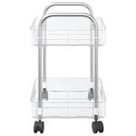Casa si Gradina - Mobilier - Organizare si depozitare - Cutii depozitare - Carucior de depozitare cu 2 niveluri transparent acrilic, model fără cutii - Infinity.ro